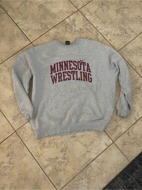 Minnesota Wrestling Nike Gray Crewneck Sweatshirt